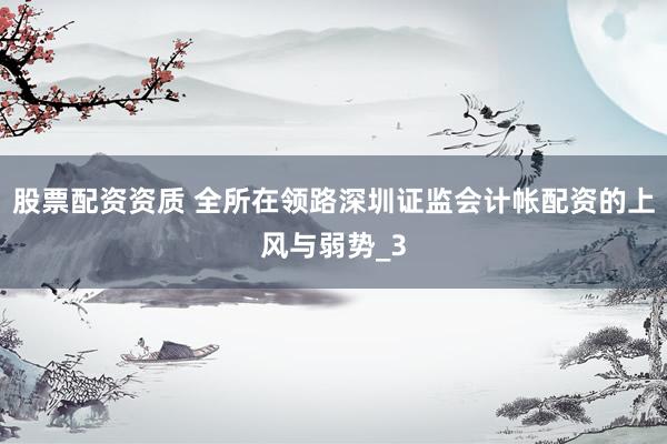 股票配资资质 全所在领路深圳证监会计帐配资的上风与弱势_3