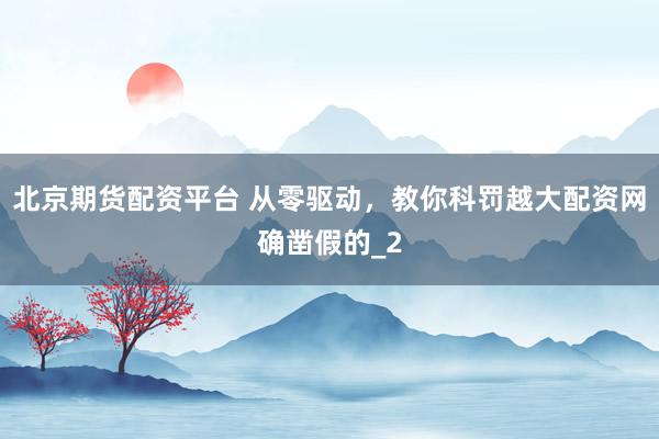 北京期货配资平台 从零驱动，教你科罚越大配资网确凿假的_2