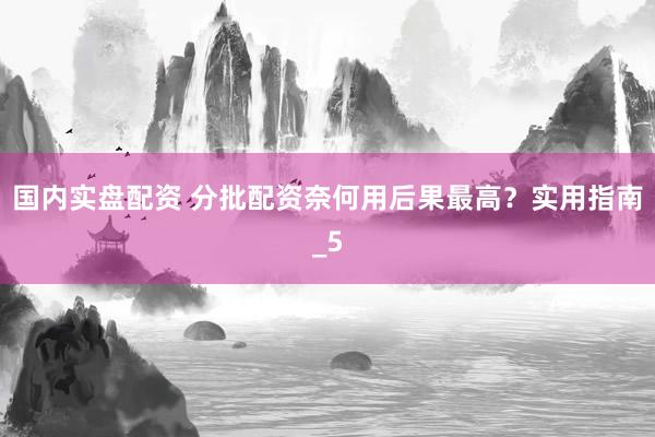 国内实盘配资 分批配资奈何用后果最高？实用指南_5