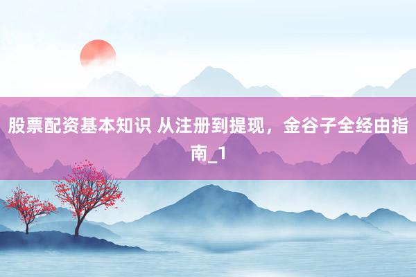 股票配资基本知识 从注册到提现，金谷子全经由指南_1
