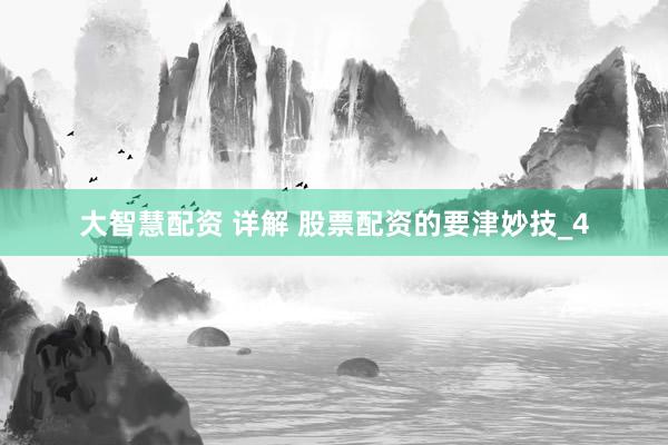 大智慧配资 详解 股票配资的要津妙技_4