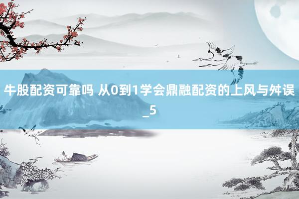 牛股配资可靠吗 从0到1学会鼎融配资的上风与舛误_5
